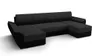 A U-shaped sectional sofa in dark gray and black. Náhled obrázku produktu