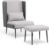 M MCombo Ohrensessel mit Hocker, Polstersessel Relaxsessel Produktbild-Vorschau 1