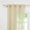 Gardinen Vorhänge Voile Gardine Transparent Dekoschal Uni Produktbild-Vorschau 3