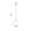 Hängeleuchte BALL champagner 1xE27 15W Stahl/Glas Produktbild-Vorschau 4