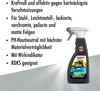 A product shot of a spray bottle with text describing its features. Produktbild-Vorschau
