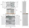 COSTWAY Küchenschrank 170cm, Hochschrank mit 2 Schubladen Produktbild-Vorschau 7