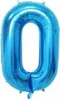 Palloncino in foil numero 0, circa 80 cm, blu, per Anteprima dell’immagine prodotto 2