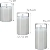 Relaxdays LED Kerzen im Glas, 3er Set, Fernbedienung, Timer Produktbild-Vorschau 6