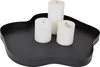 Plateau en métal organique LOFT42 Serva – Noir – Ø 40 cm Voir les images du produit 3