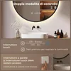S'AFIELINA Specchio da bagno LED Rotondo 80cm, touch, Anteprima dell’immagine prodotto 8