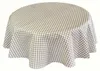 Tischdecke Fleckenresistente Karo Beige - GRETA - 80 cm Produktbild-Vorschau 2