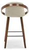 Chaise de bar design HODA - noyer / beige Voir les images du produit 17