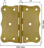 1 Scharniere Türscharniere Türband 120 x 120 x 2,5 mm Produktbild-Vorschau 2