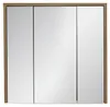 Badezimmerschrank mit Spiegel 80 cm, 3 Türen, Eiche Huton Produktbild-Vorschau 2