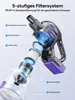 Diagram showing the 5-stage filter system of a vacuum cleaner. Produktbild-Vorschau