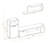Wohnzimmerwand BASILIE - schwarz / Wotaneiche Produktbild-Vorschau 8
