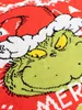 A close-up of a knitted Christmas sweater featuring the Grinch character. Náhľad obrázku produktu