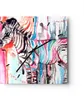 Wanduhr - Quadrat - Glasuhr - Zebra Tiere Natur bunte - Produktbild-Vorschau 1