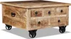 vidaXL Couchtisch Raues Mangoholz 70x70x40 cm Produktbild-Vorschau 12