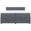 Boxspringbett mit Matratze Dunkelgrau 200x200 cm Samt Produktbild-Vorschau 6