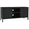 vidaXL TV stolek černý 105x35x52 cm ocel a sklo - TV Náhled obrázku produktu 14