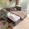 Sweiko Polstertes Daybett 90x200 cm, Einzelbett Schlafsofa Produktbild-Vorschau 11