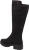 A black knee-high boot shown from the side. Voir les images du produit
