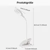 Leselampe,dimmbar Schwanenhals Clip Lampe,Tragbares Bett Produktbild-Vorschau 6