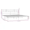 A line drawing diagram of a metal bed frame with dimensions indicated. Produktbild-Vorschau