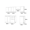 ULWEHOME Küchenmöbel Küchenmöbel-Set „Lizbona“ 240 cm | Produktbild-Vorschau 2