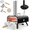 Pizzaofen aus Edelstahl für den Außenbereich mit Stein und Produktbild-Vorschau 1
