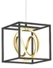 LED Pendelleuchte Schwarz Gold einflammig mit Fernbedienung Produktbild-Vorschau 12