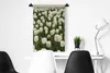 MuchoWow® Wandteppich Wandbehang Weiße Tulpen auf einem Produktbild-Vorschau 4