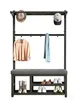 Garderobenständer Kleiderständer Garderobe mit Schuhbank, Produktbild-Vorschau 3