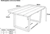 Gartentisch Outdoor massiv Teakholz 180 x 90 U-Gestell Produktbild-Vorschau 6