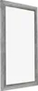 A rectangular mirror with a textured gray frame. Produktbild-Vorschau
