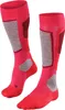 A pair of pink and red ski socks against a white background. Produktbild-Vorschau