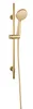 A gold-colored shower set on a white background. Produktbild-Vorschau