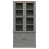 vidaXL Vitrína VIGO Grey 85x35x170 cm borovicový masiv Náhled obrázku produktu 4