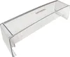 A clear, professional studio shot of a transparent plastic refrigerator door shelf. Produktbild-Vorschau