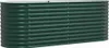 A dark green, corrugated metal raised garden bed. Produktbild-Vorschau