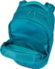 An open teal backpack shown from a top-down perspective against a white background. Produktbild-Vorschau