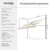 tectake® Klemmmarkise mit Handkurbel einfache Montage Produktbild-Vorschau 6