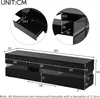OKWISH Meuble TV - Meuble TV Noir design Moderne avec LED Voir les images du produit 4