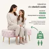 Ławka tapicerowana welurowa pikowana 100 cm MONACO Pudrowy Podgląd zdjęcia produktu 9