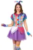 Kostüm Harlekin für Damen bunt - M Produktbild-Vorschau 2