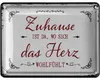 LANOLU Retro Blechschild ZUHAUSE, Geschenk zum Einzug, Produktbild-Vorschau 7