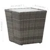 vidaXL Tavolino grigio 41,5x41,5x43 cm in poly rattan e Anteprima dell’immagine prodotto 5