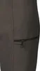 A close-up of a dark gray garment, likely pants or a jumpsuit, showing a zippered pocket. Produktbild-Vorschau