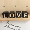 Cubo di legno per lettere, 5 x 5 cm, nero, lettera L Anteprima dell’immagine prodotto 3