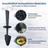 A kitchen spatula is shown with close-up insets highlighting its material and use. Produktbild-Vorschau