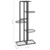 vidaXL Stojak na kwiaty 5-poziomowy 43x22x98 cm czarny Podgląd zdjęcia produktu 7