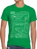 style3 K.I.T.T. Herren T-Shirt blaupause michael knight Produktbild-Vorschau 1