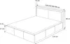 A diagram of a bed with dimensions. Voir les images du produit